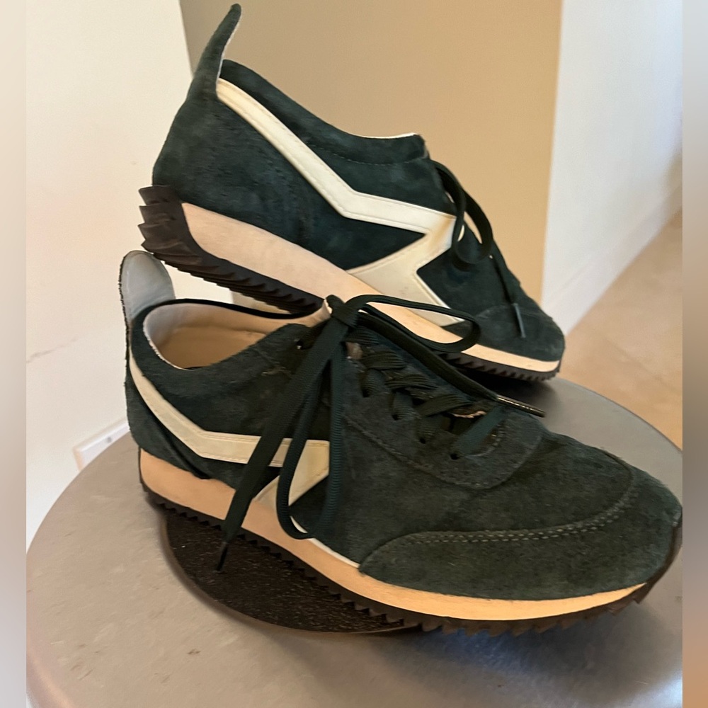 Rag and Bone Green Suede Retro Runner
